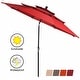 preview thumbnail 24 of 56, Gymax 10ft 3 Tier Patio Market Umbrella Aluminum Sunshade Shelter