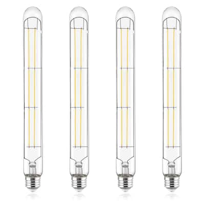 Luxrite Vintage T9 Long LED Tube Light Bulb 7W= 60W 3000K Soft White 800 Lumens Dimmable UL Listed E26 (4 Pack)