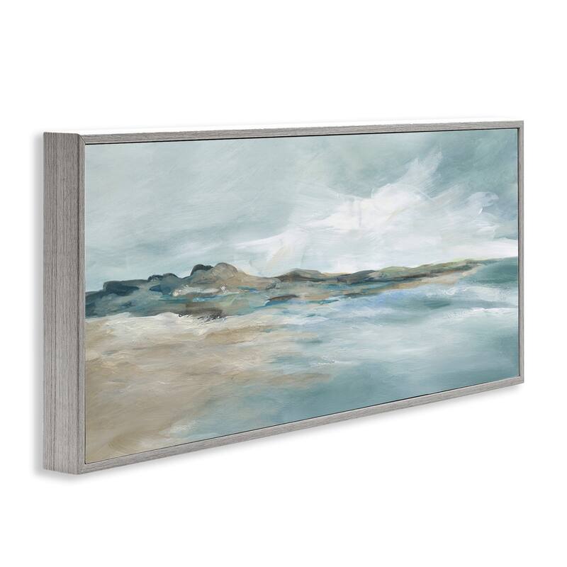 Stupell Blue Gradient Beach Scene Framed Giclee Art Design By Carol Robinson
