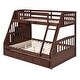 preview thumbnail 29 of 37, Detachable Design Twin-over-Full Bunk Bed with Drawers，Ladder and Storage Staircase