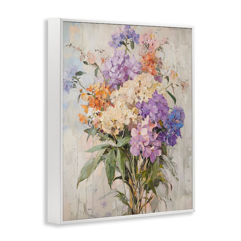 Stupell Abstract Hydrangea Clusters Framed Giclee Art Design By Franklyn Gregory