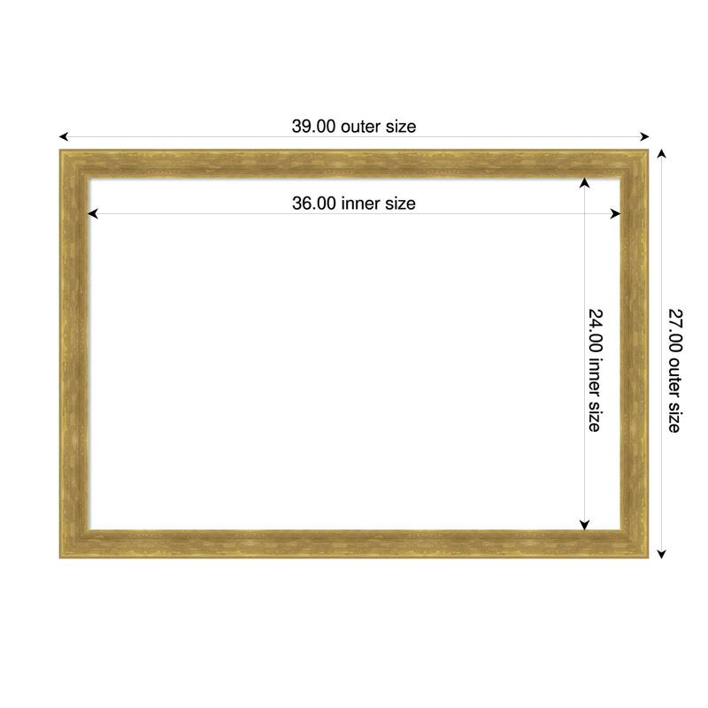 Amanti Art Angled Bronze Framed Dry Erase Magnetic Board