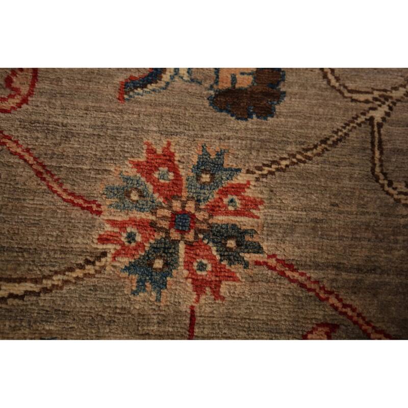 Vegetable Dye Ziegler Oriental Runner Rug Hand-Knotted Wool Carpet - 2'9" x 9'9"