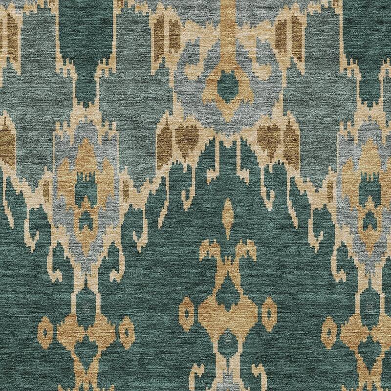 HomeRoots Ikat Transitional Rectangle Outdoor Rug