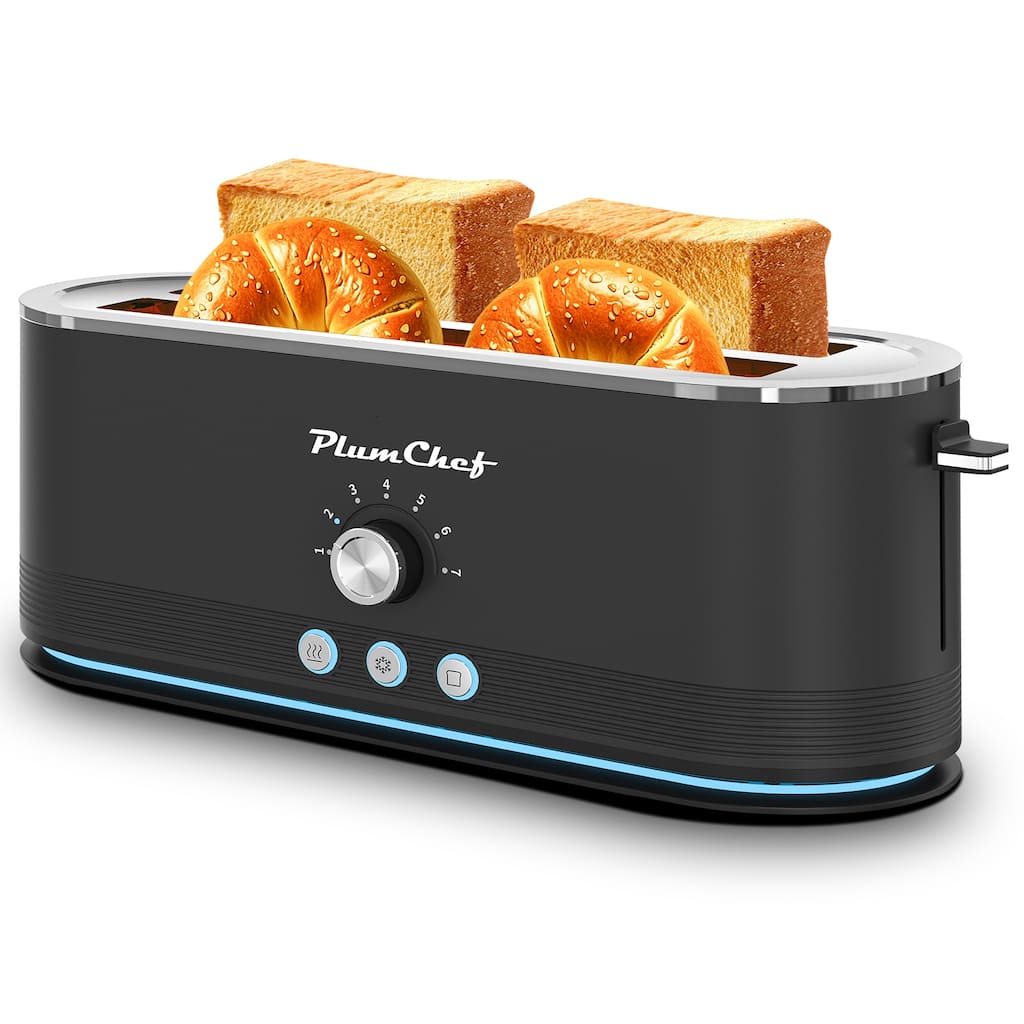 4-Slice Toaster, 7 Browning Settings, Defrost/Reheat Functions, Full body Stainless Steel Housing 1400W ,Anti-Fingerprint