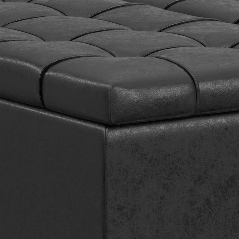 WYNDENHALL Elliot 40 inch Wide Transitional Square Table Ottoman