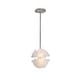 preview thumbnail 3 of 2, Golden Lighting Glacier Integrated LED Pendant in Polished Nickel - Gold