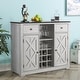 preview thumbnail 8 of 24, Contemporary X-door Wine Bar Cabinet