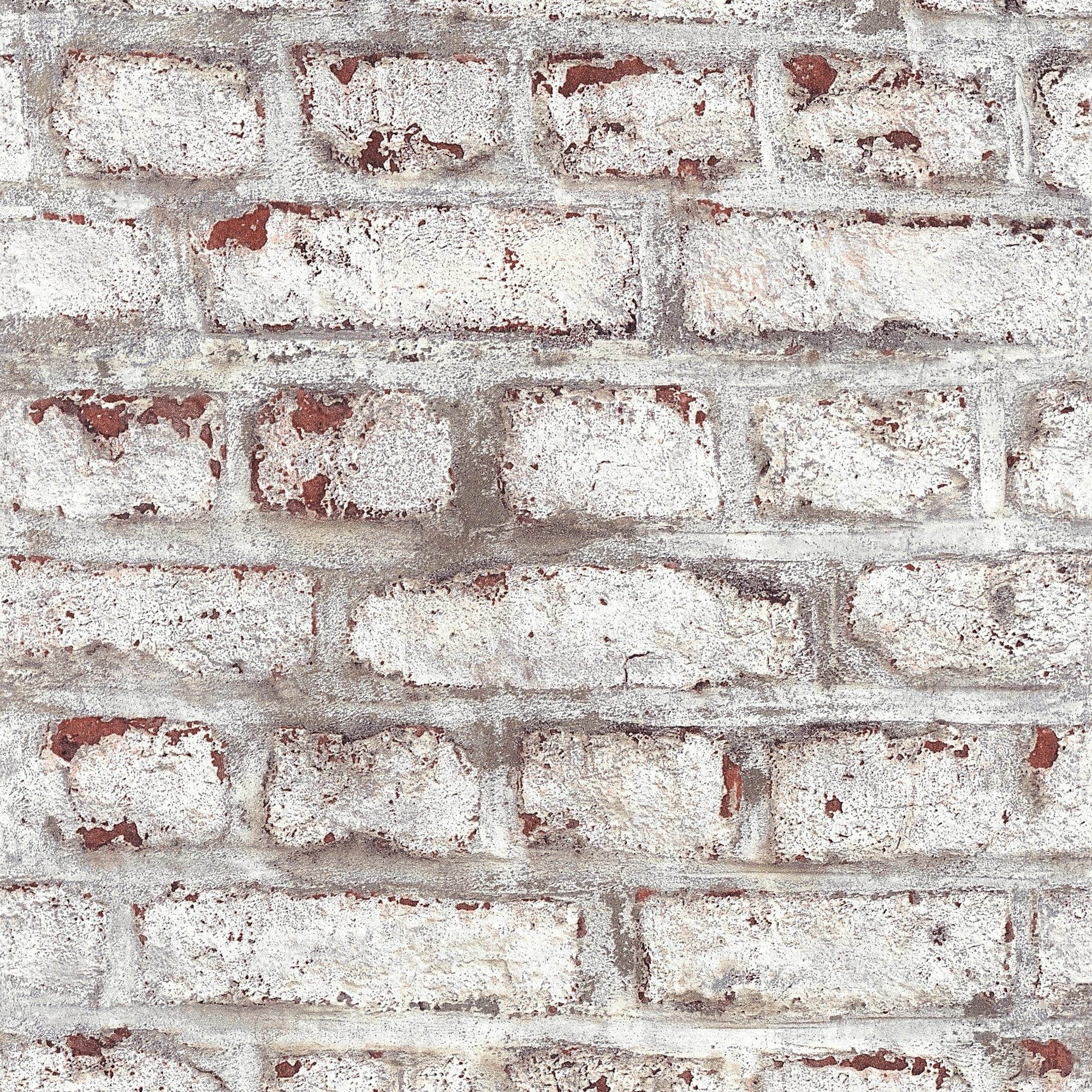 Galerie Wallcoverings Bricks and More Collection Distressed Plastered Brick Matte Finish Vinyl on Non-woven Wallpaper Roll