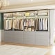 preview thumbnail 48 of 76, Kyrvo Freestanding Closet System with 3 Wooden Drawers ＆ Hanging Rod ＆ Storage Shelf, Modular Walk-in Closet Organizer Wardrobe