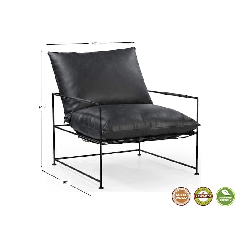 Emerie Upholstered Metal Accent Chair