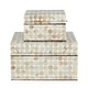 preview thumbnail 33 of 37, Mother of Pearl Handmade Geometric Box with Hinged Lid (Set of 2)