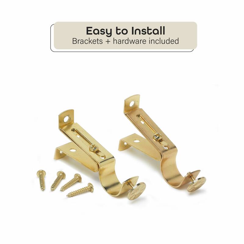 ACHIM Fantasia 3/4" Cafe Rod Bracket 3/4" Projection - 1 Pair