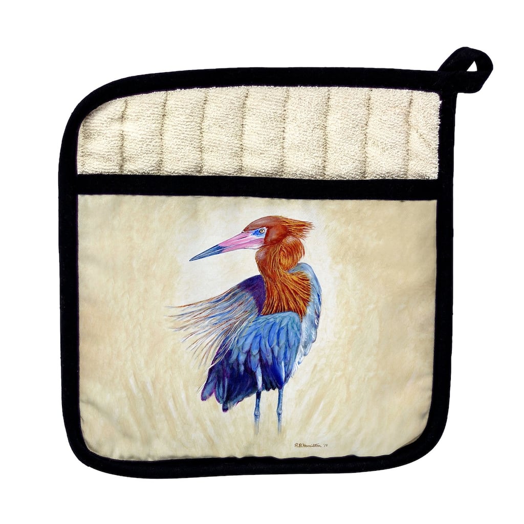 Reddish Egret Portrait Pot Holder - 9x9