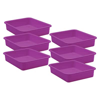 Teacher Created Resources Purple Large Plastic Letter Tray, Pack of 6