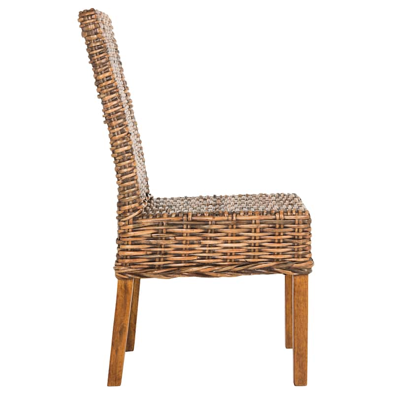 SAFAVIEH Marcy Brown Side Chair (Set of 2) - 18.1" W x 19.7" L x 39" H - 19"W x 22"D x 39"H
