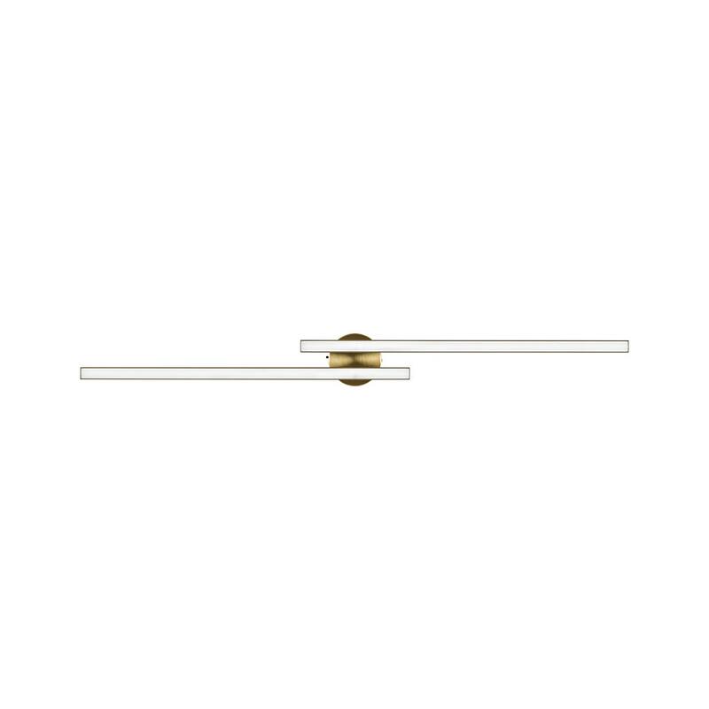 Contemporary 2-Light Black Linear Dimmable LED Vanity Wall Lamp