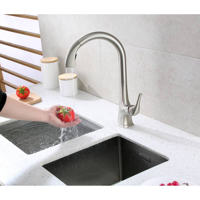 Ultra Faucets Quest Collection Single-Handle Kitchen Faucet With Pull-Down Spray