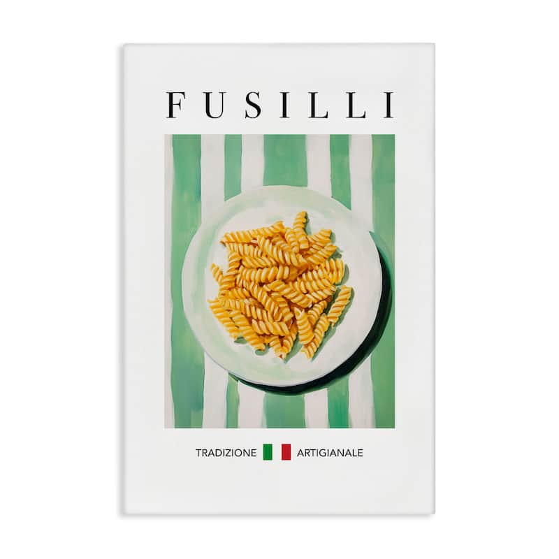 Stupell Traditional Fusilli Pasta Canvas Wall Art Design By Andreas Magnusson - 30 x 45