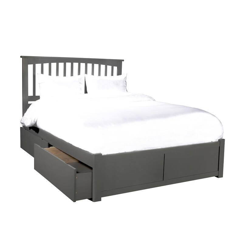 King Platform Bed with Drawers - Modern Storage Bed Frame, Low Profile Design, Easy Assembly