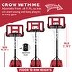 preview thumbnail 9 of 24, Portable Adjustable Height Basketball Hoop with 44" Backboard, Wheels