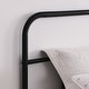 preview thumbnail 8 of 8, Minimalist Metal Bed Frame Iron Slat Support Metal Platform Bed Frame for Bedroom Dorm, Square Tube Frame Design, King, Black