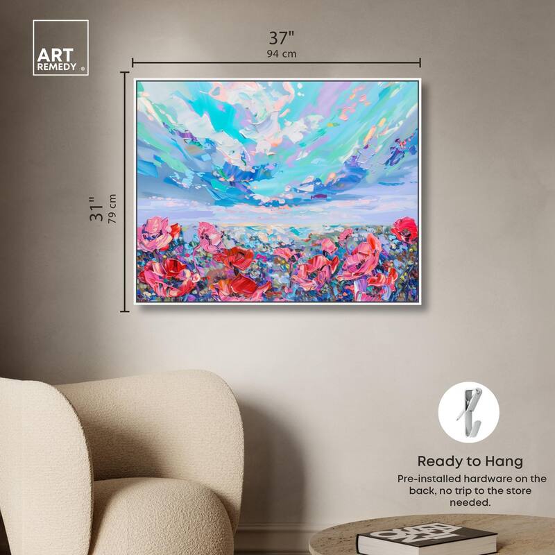 Poppy Paradise Canvas by Art Remedy