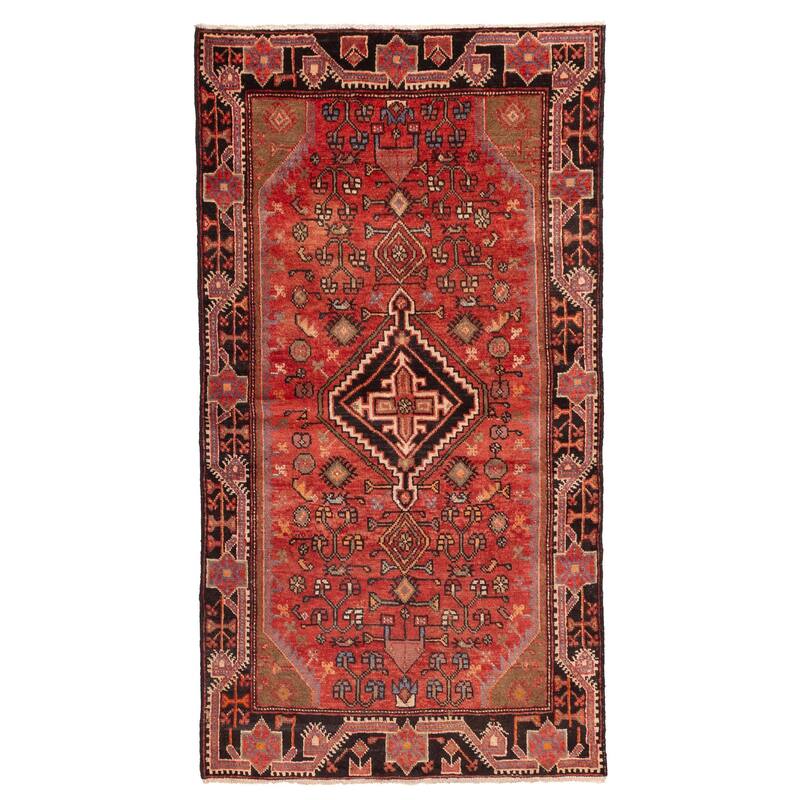 ECARPETGALLERY Hand-knotted Andelz Red Wool Rug - 3'10 x 7'3