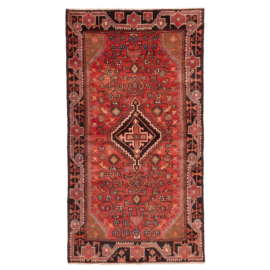ECARPETGALLERY Hand-knotted Andelz Red Wool Rug - 3'10 x 7'3