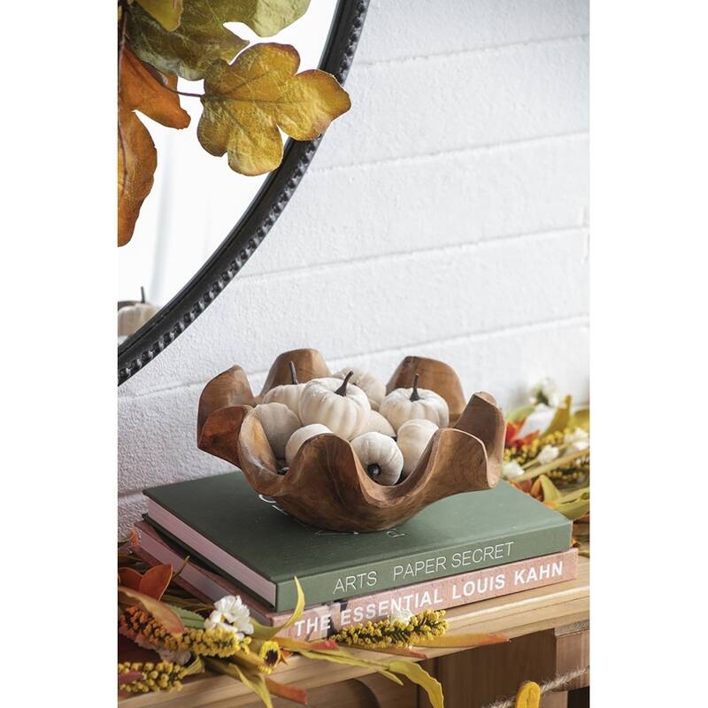 2in. Set of 4 Velvety Pumpkin In Mesh Bag/12 for Harvest Festival Thanksgiving