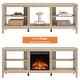 preview thumbnail 27 of 43, Wood Fireplace TV Stand for 75 Inch TV Entertainment Center, 70 Inch