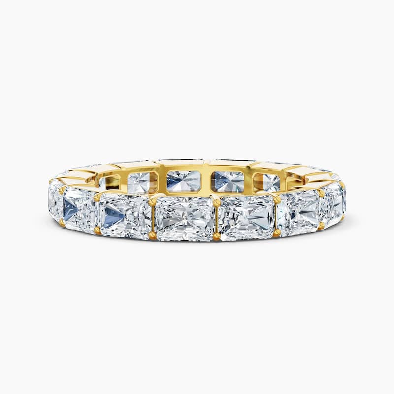 Auriya 14k Gold Radiant East-West Lab Grown Diamond Eternity Band 2.10 - 8.25 ct. tw. (F-G, VS) - 4.50 ct. wt. - 7 - Yellow