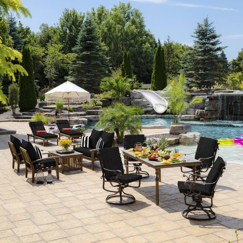 Arden Selections Leala Texture Outdoor Chaise Lounge Cushion