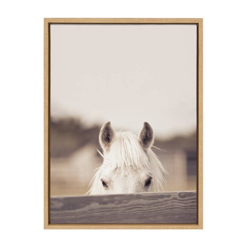 Kate and Laurel Sylvie Equine Framed Canvas by Robert Cadloff - 18x24 - Plastic - Brown