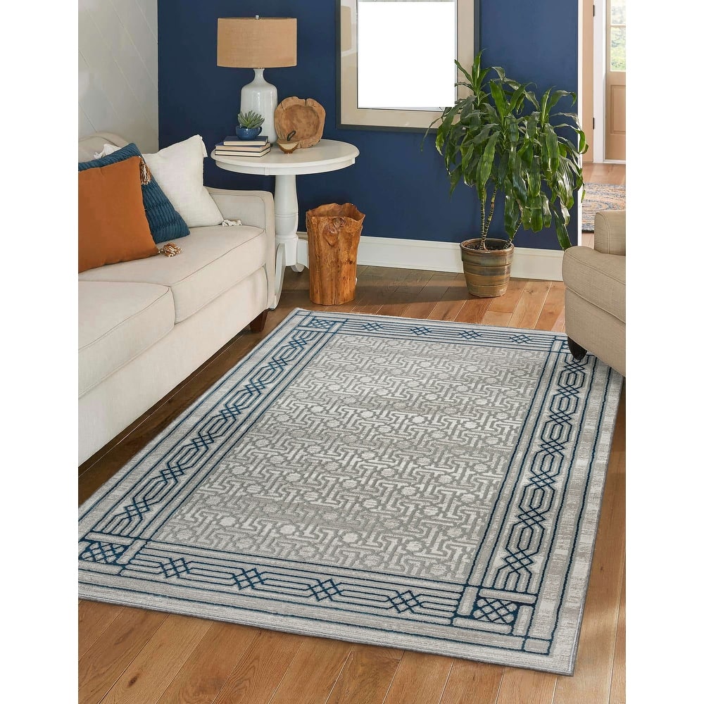 Admire Home Living Sognatore 1231 Transitional Bordered Area Rug