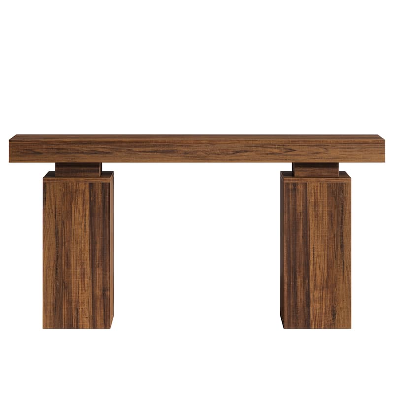 63-Inch Console Table, Wooden Entryway Table, Long Sofa Table for Hallway, Living Room, Foyer, Entrance
