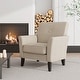 preview thumbnail 3 of 20, Alex Plush Low-Pile Velour Armchair with Flared Arms