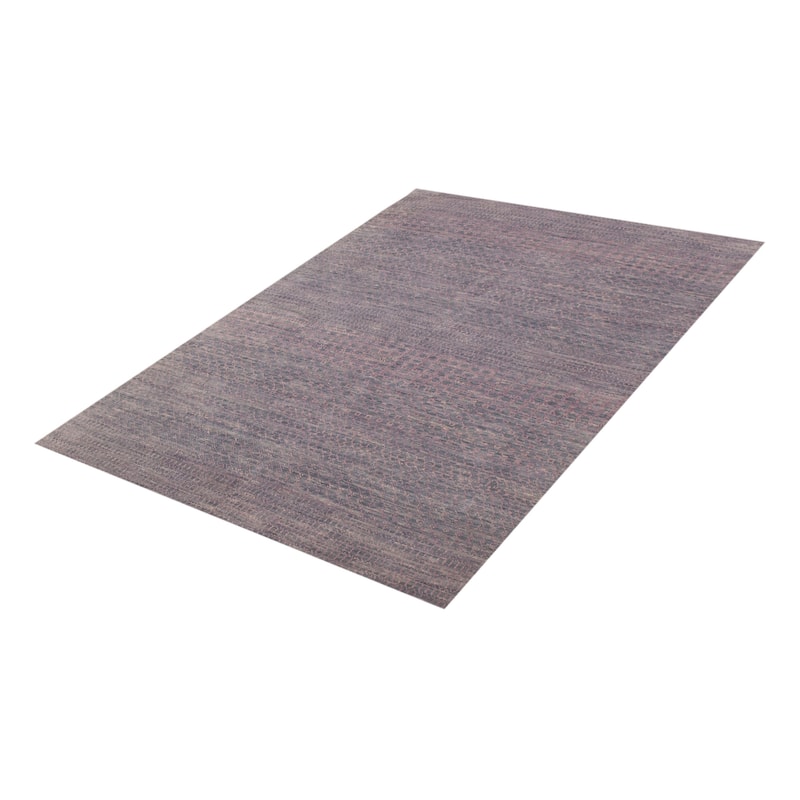 ECARPETGALLERY Hand-knotted Silk Shadow Grey Wool Rug - 5' 11" x 8' 11"