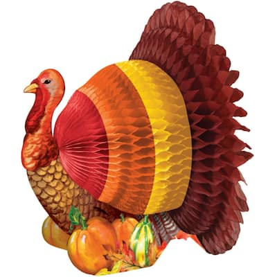 Turkey Fall Harvest Thanksgiving Decorations - 6" - Club Pack of 12