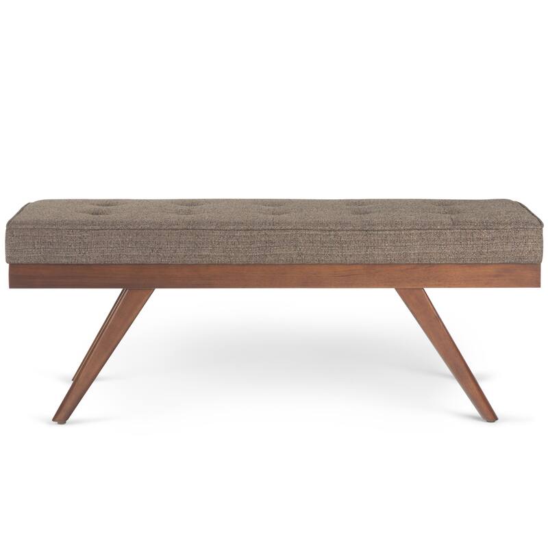 WYNDENHALL Keenan 48 inch Wide Mid Century Modern Rectangle Ottoman Bench