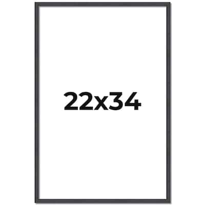 22x34 Frame Brown Solid Wood Picture Frame - Complete Modern Photo