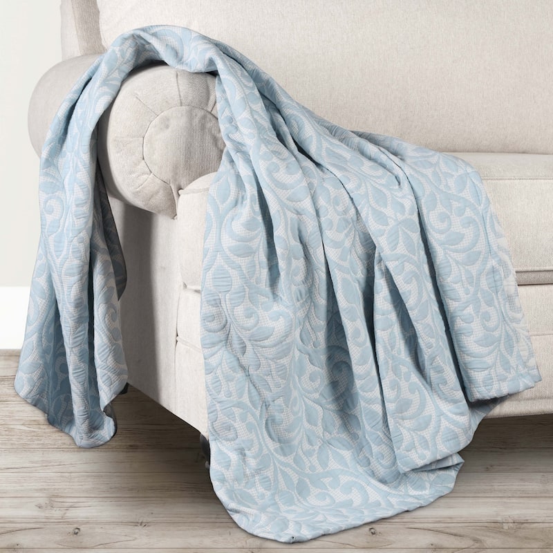 Superior Vineyard Cotton Blend Matelasse Woven Throw Blanket