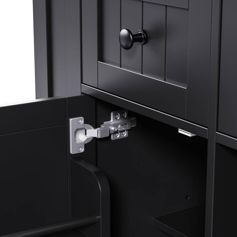 Felicia MDF Rolling Kitchen Island with Drop Leaf and Power Outlet(53-in x30-in x36-in)