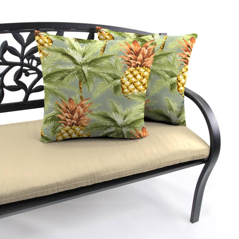 18" x 18" Outdoor Throw Pillow - Set of 2 - 18'' L x 18'' W x 4'' H