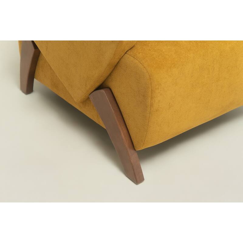 Christopher Knight Home - Velvet Upholstered Accent Lounge Chair with Birch Wood Legs