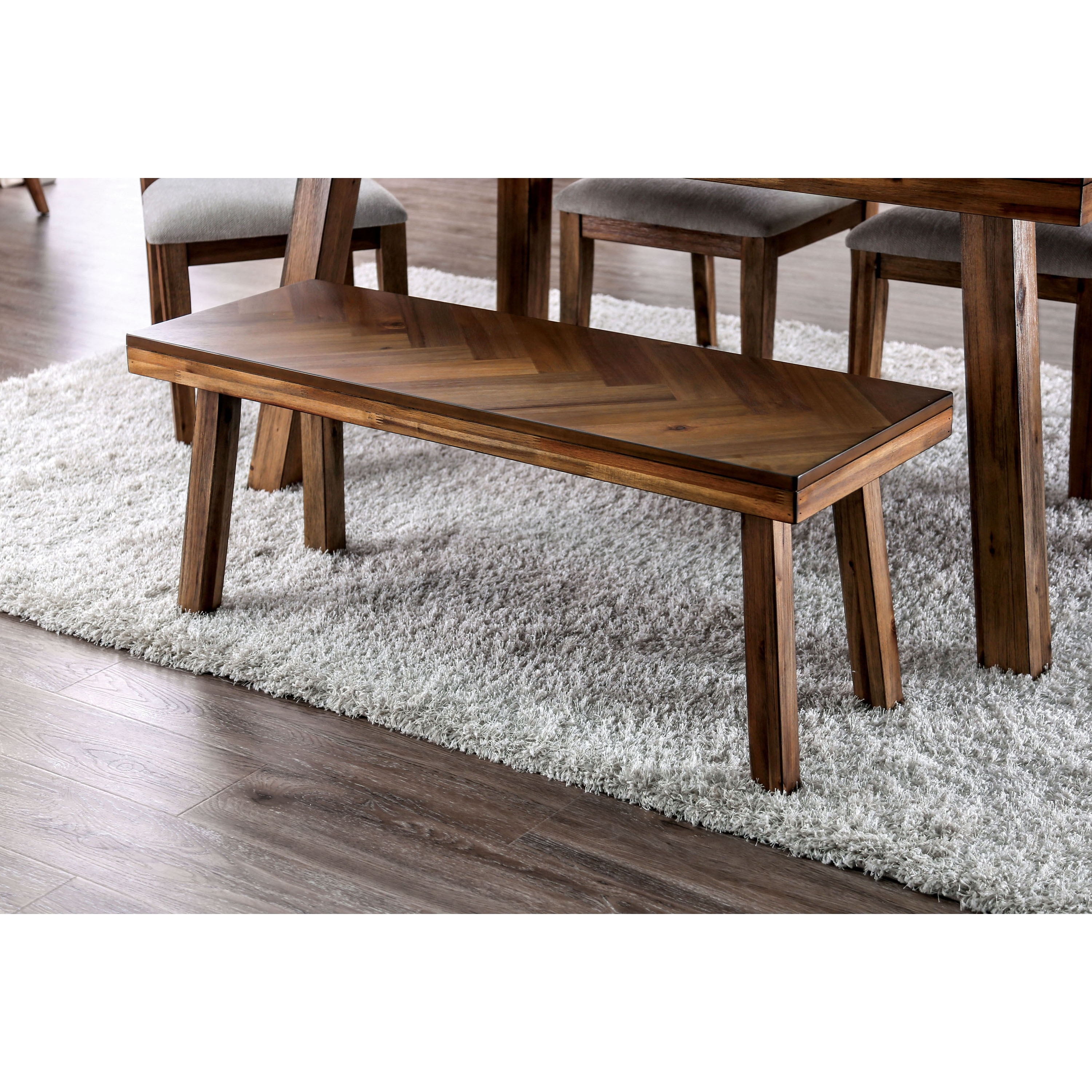 Carbon Loft Dorminey Contemporary Light Oak Dining Bench On Sale Overstock 27491078
