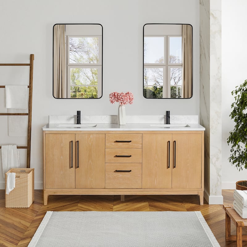 Miseno MV-NM-GARA72-GWT Gara 72" Free Standing Double Basin Vanity Set