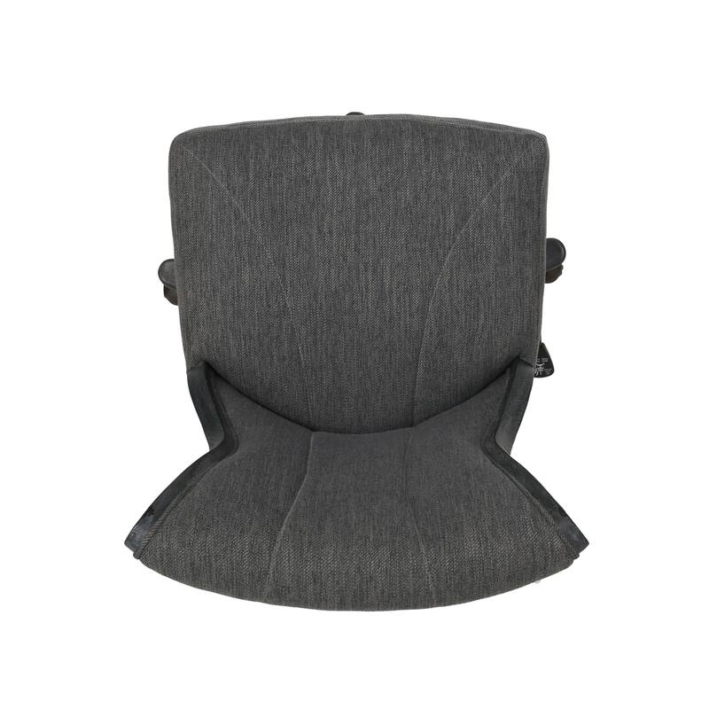 Coulee Upholstered Roll Back Swivel Office Chair by Christopher Knight Home - 24.75" L x 27.75" W x 35.50-40.00" H