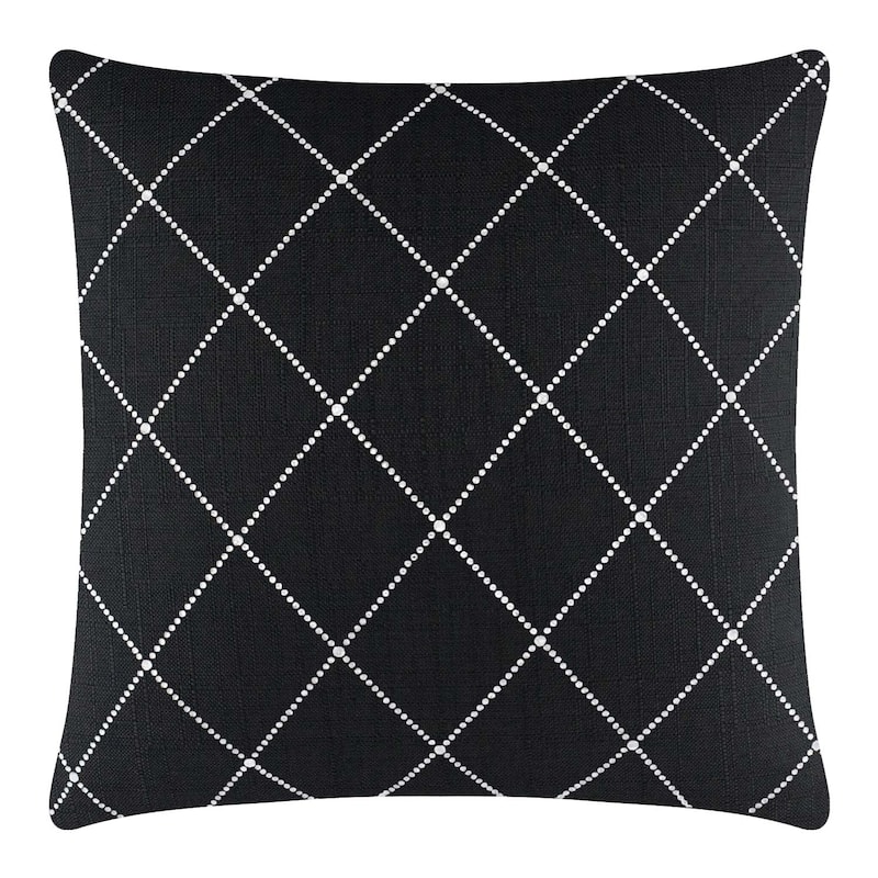 Sparkles Home Atlas Rhinestone Pillow - 16x16 - Ebony