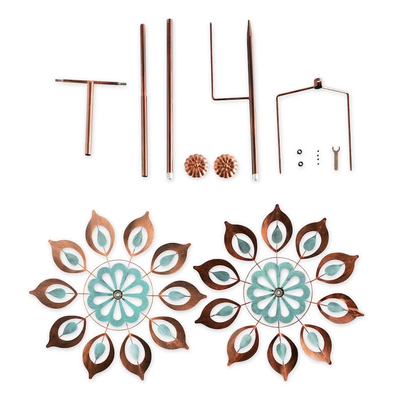 Copper Lily Wind Spinner